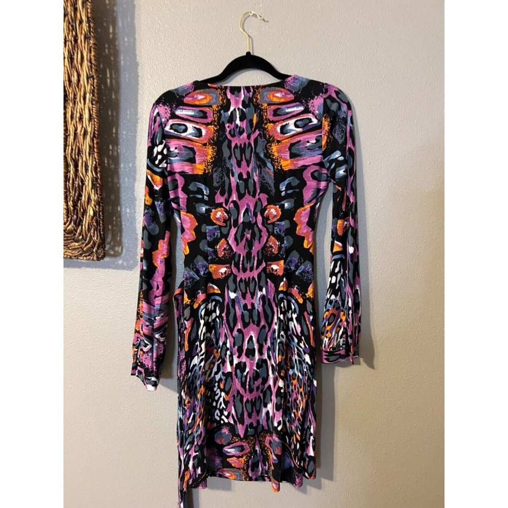 Hale Bob Dress S Small Stretch Career Church Washable Long Sleeve Colorful - Picture 11 of 12
